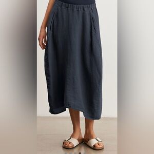 Velvet by Graham & Spencer Fae breezy Linen Midi Skirt